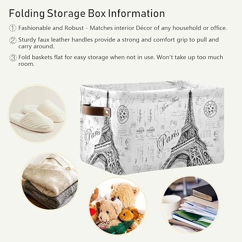 Miniatura 13 de Cesta de almacenamiento de vacas de las tierras altas con asas, cestas de almacenamiento plegables para estantes, sala de estar, decoración