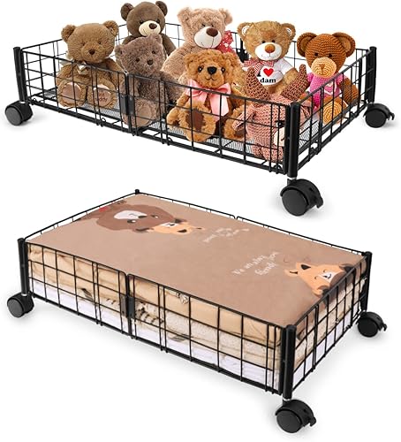 Almacenamiento debajo de la cama con ruedas contenedores de almacenamiento debajo de la cama almacenamiento plegable para dormitorio y organización