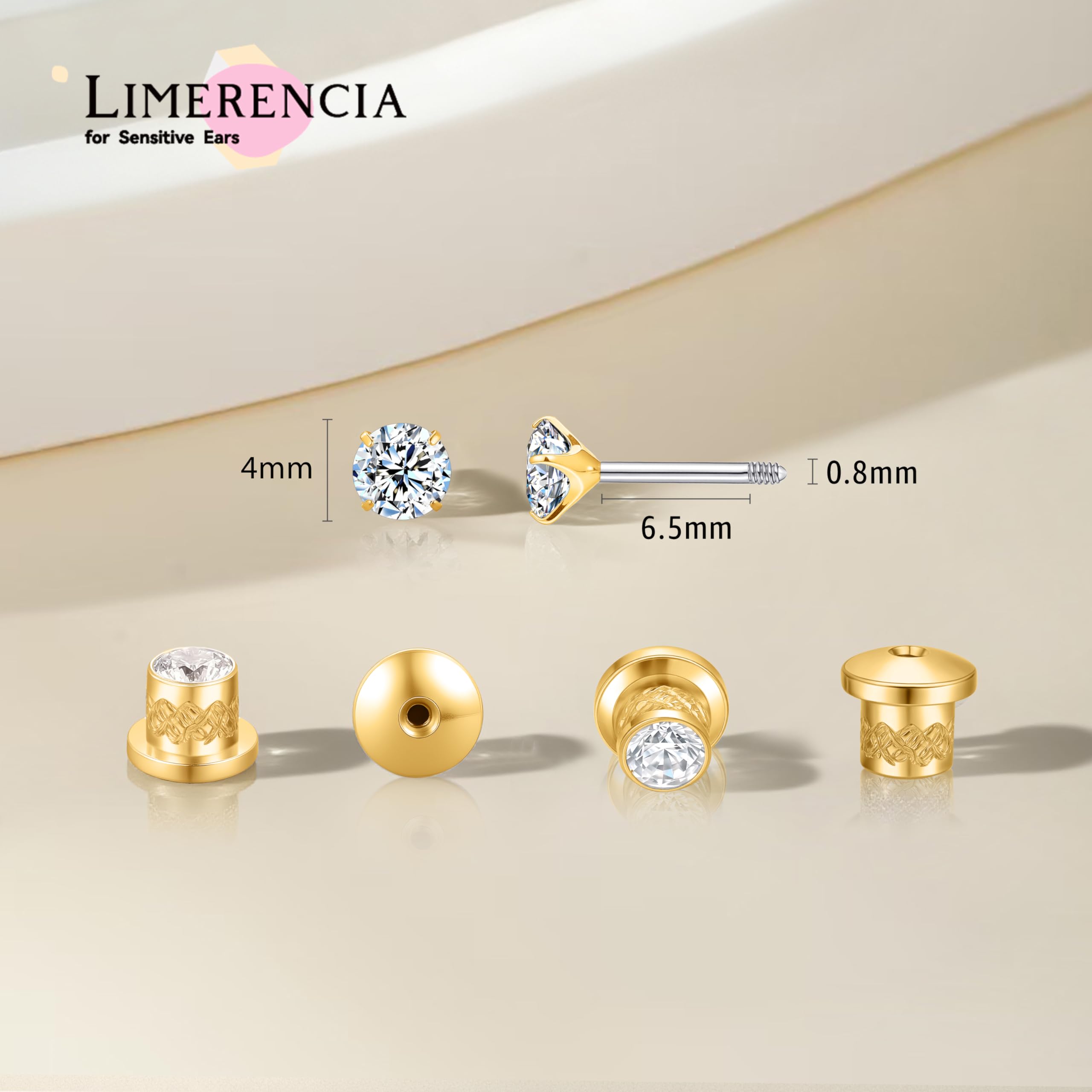 Limerencia Moissanite Ohrringe Damen, Titan Hypoallergen Schmuck Geschenk für Frauen, VVS1 Reinheit D Farbe
