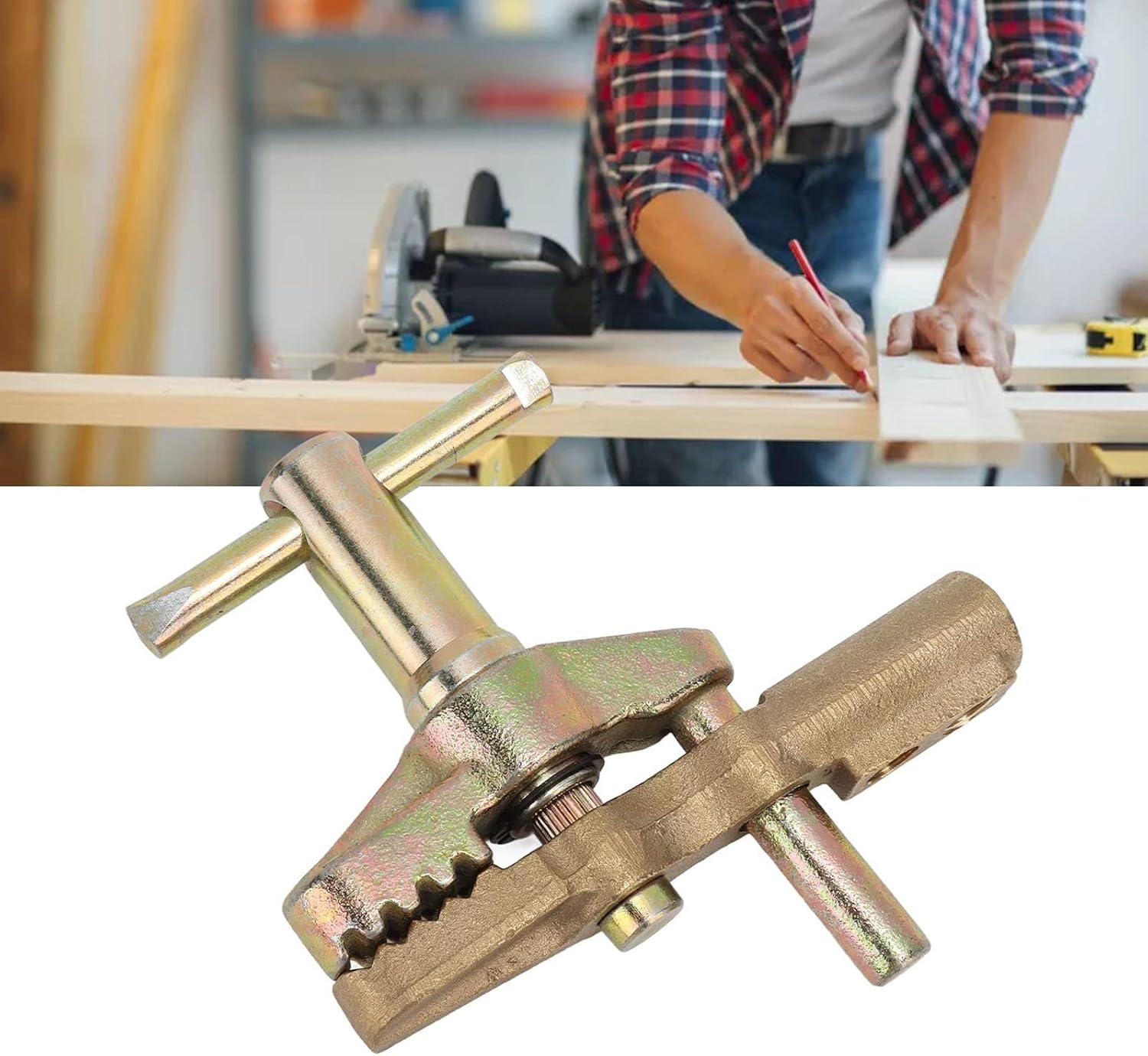 Industrial Grades Welding Ground Clamp Featuring Sturdy Coppers Construction and Coating Bend