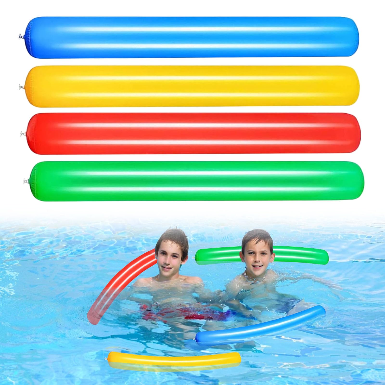 4 Stück Aufblasbare Schwimmnudeln