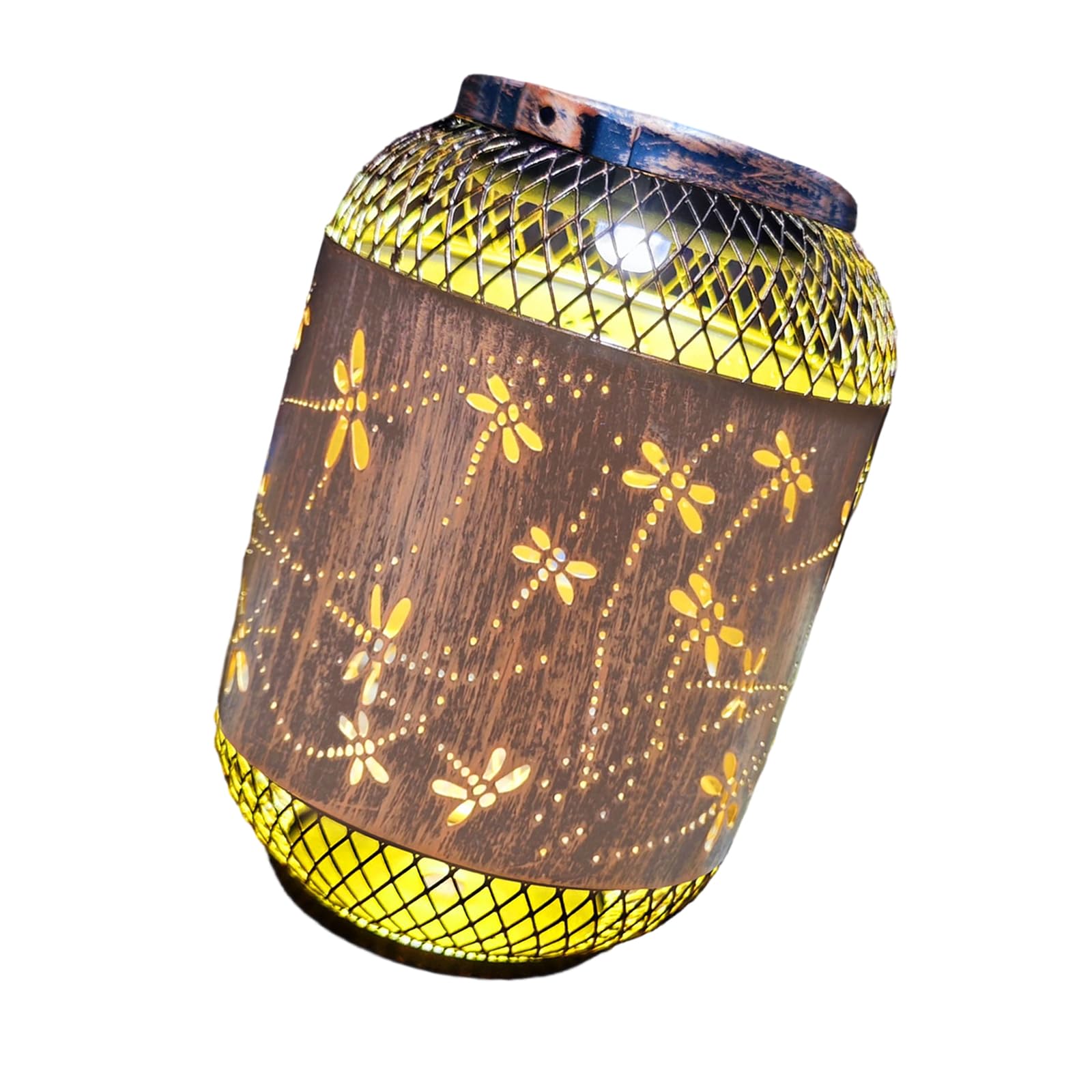 NVOQILIN Lovely Design Solar Operated Light Weather Resistant Hanging Light for Gazebo Pergola Outdoor Nighttime Solar