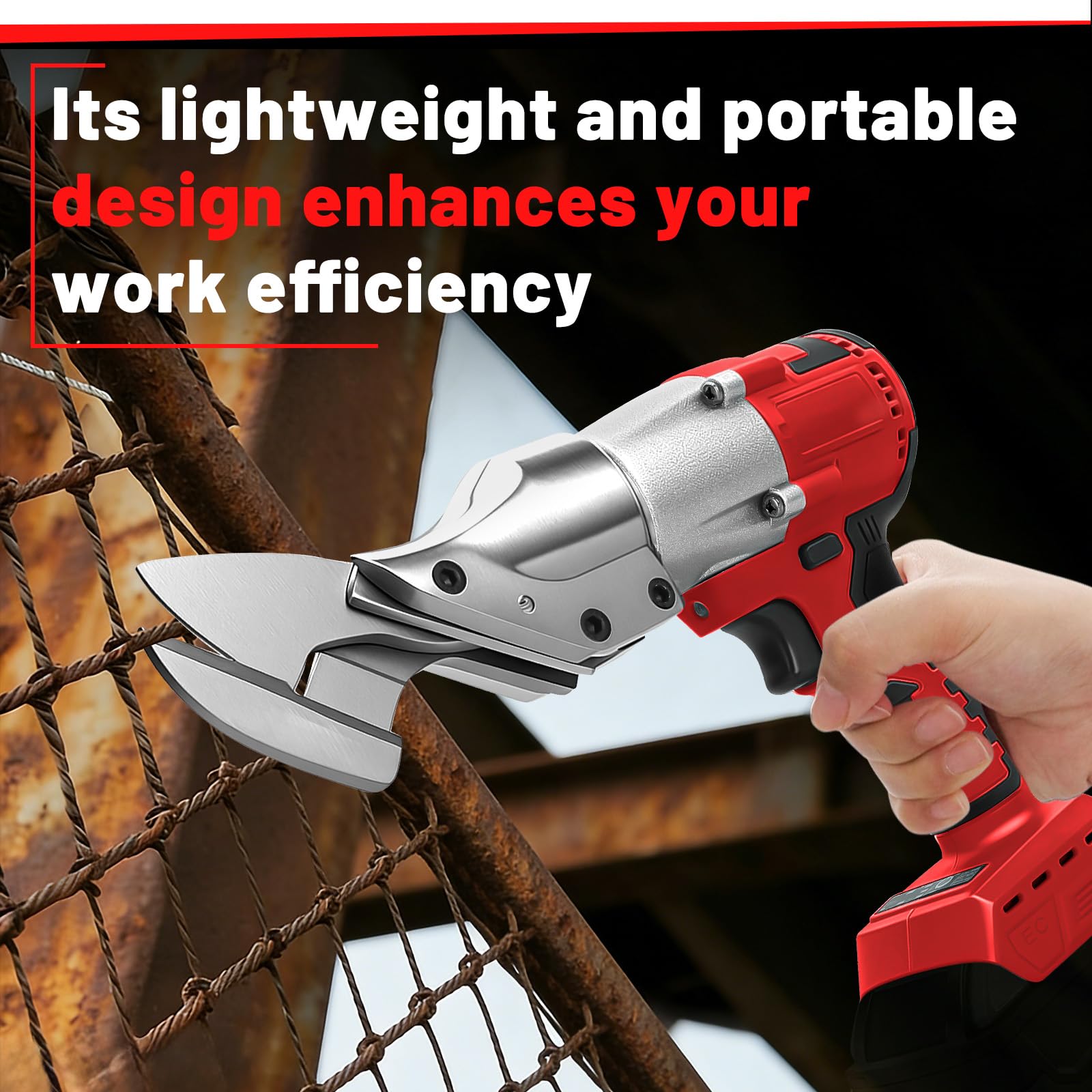 Cesoie per Lamiera senza fili compatibili con Milwaukee M18 18V batteria, testa rotante a 360 gradi max. 2 mm, Forbici Elettriche senza spazzole per lamiere, PVC (senza batteria)