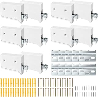 EXLECO 10pcs Schrankaufhänger Verstellbar mit Wandschiene, Tragkraft 100 kg