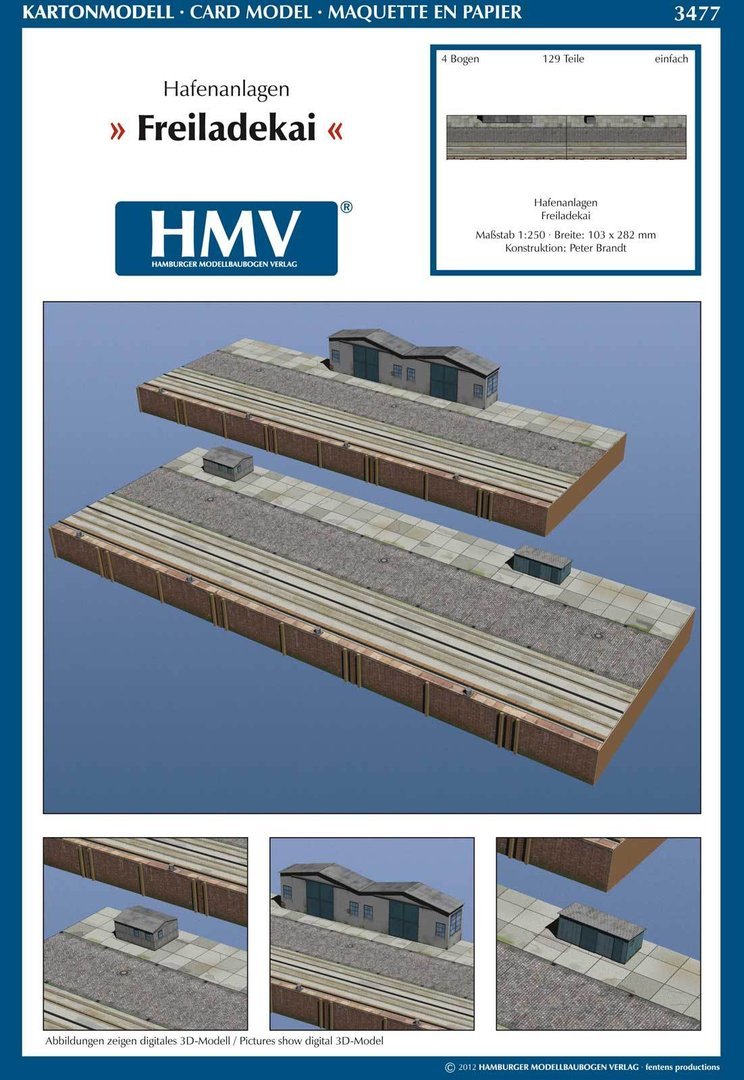 HMV 3477 Papermodel Port Facility - Loading Dock