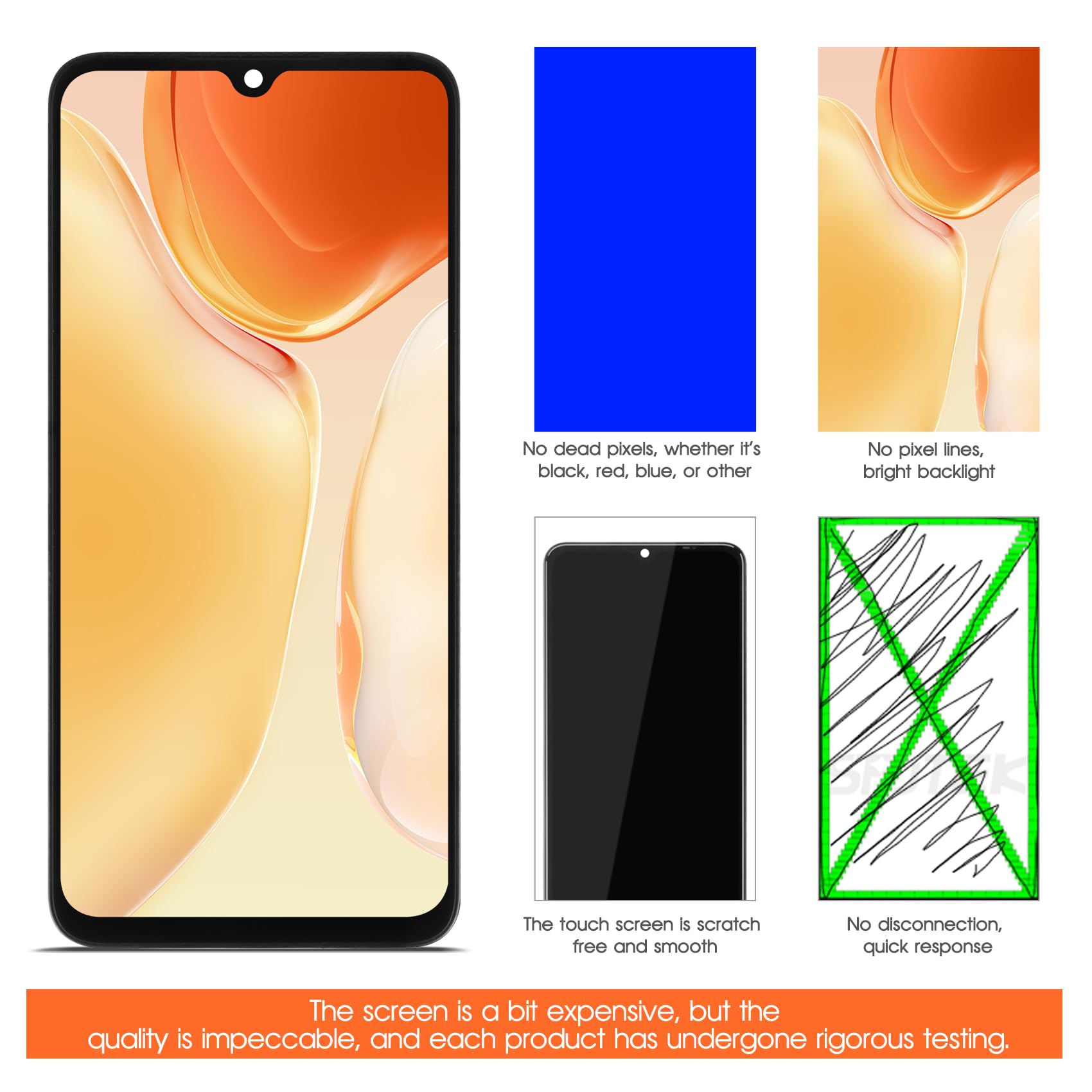Ekran do Samsung Galaxy A05S LCD, do Samsung Galaxy A05S ekran LCD Digitizer A057 montaż dotykowy SM-A057F SM-A057M SM-A057G (czarny z ramą)