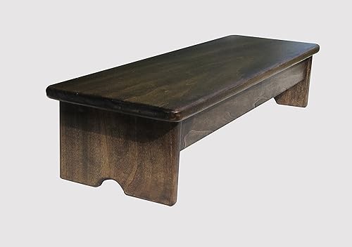 Taburete de pie de noche de 6 pulgadas de alto (fabricado en los Estados Unidos) (mancha de nogal)