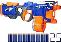 NERF HyperFire Motorized Blaster: 25-Dart Drum, Fires 5 Darts/Second Up to 90 Feet, 25 Elite Darts Included