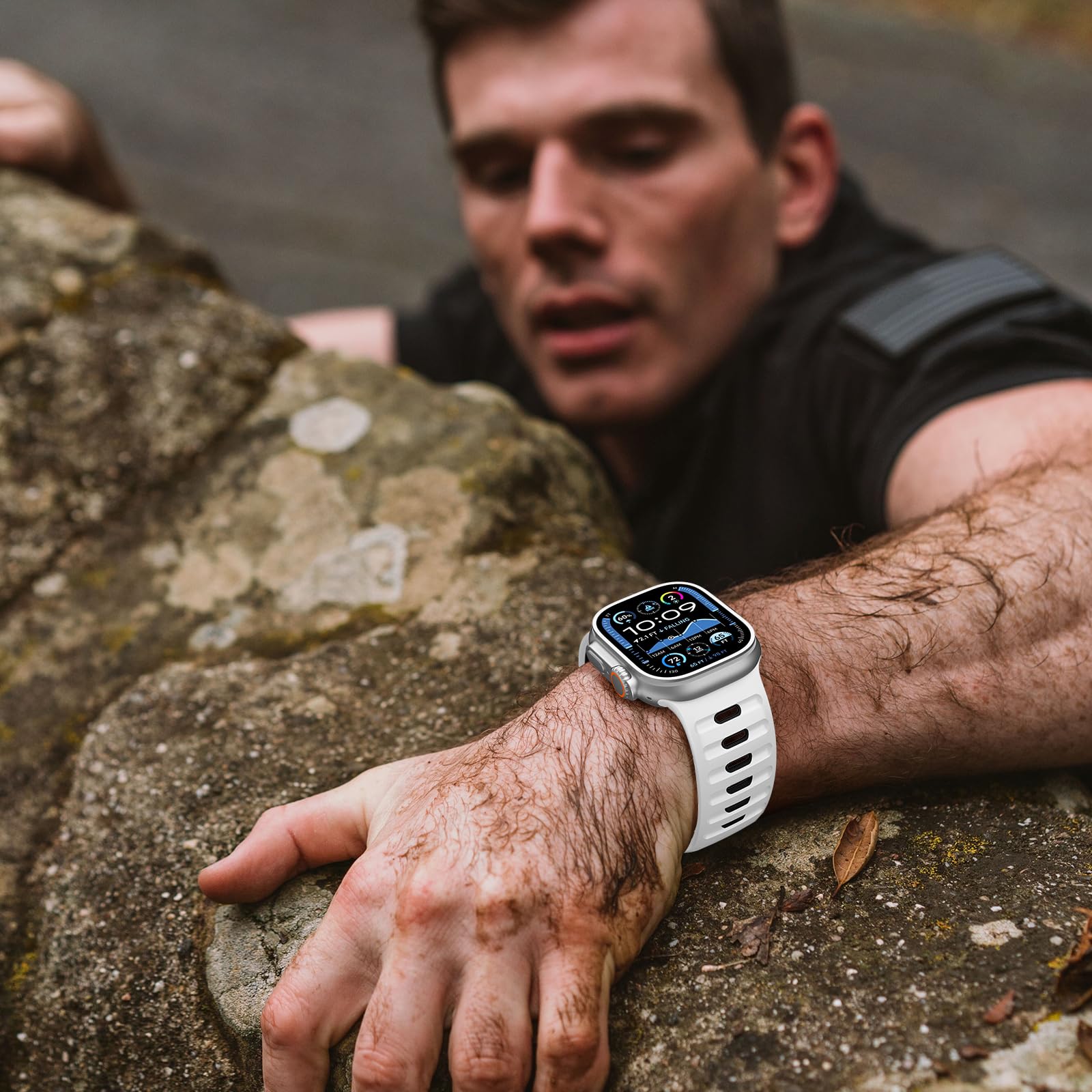 Higgs Sport Armbänder Kompatibel mit Apple Watch Ultra 3 2 Armband 49mm 46mm 45mm 44mm 42mm,Silikon Band für iWatch Series 11 10 9 8 7 SE 6 5 4 3 2 1 für Herren