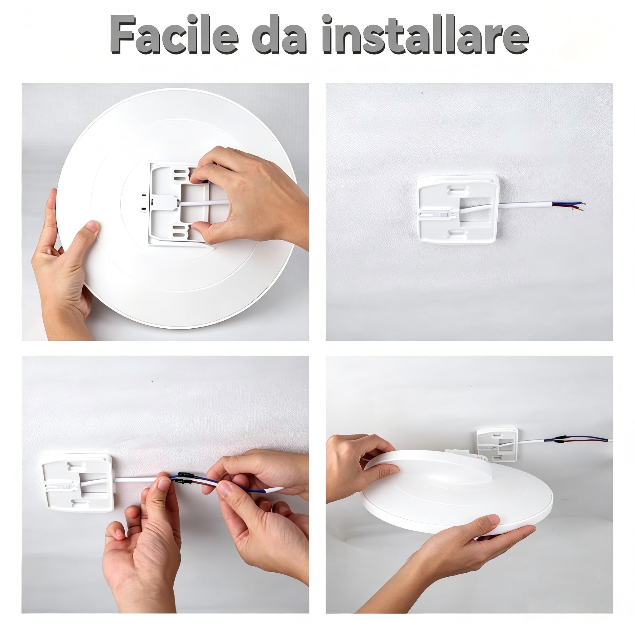 24W Plafoniera LED Soffitto Smart RGB IP44 Ø32CM Telecomando | 3000K-6500K Lampada a LED circolare per soffitto, ideale per soggiorno, camera da letto, bagno e studio musicale