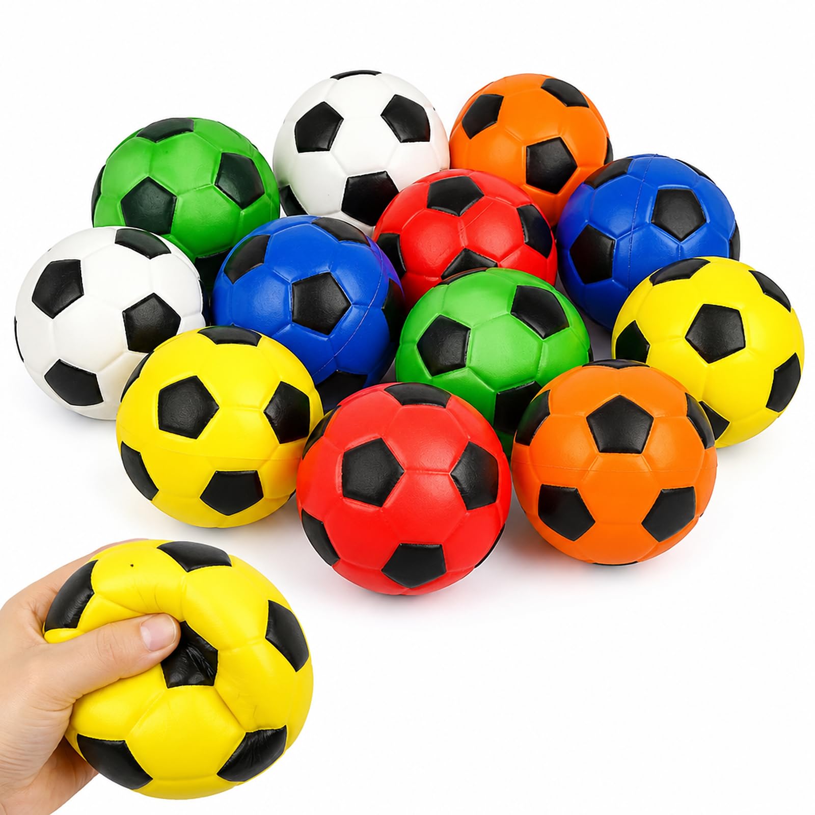 Buuraqq 12PCS Mini Footballs Soft Ball Set for Family and Events