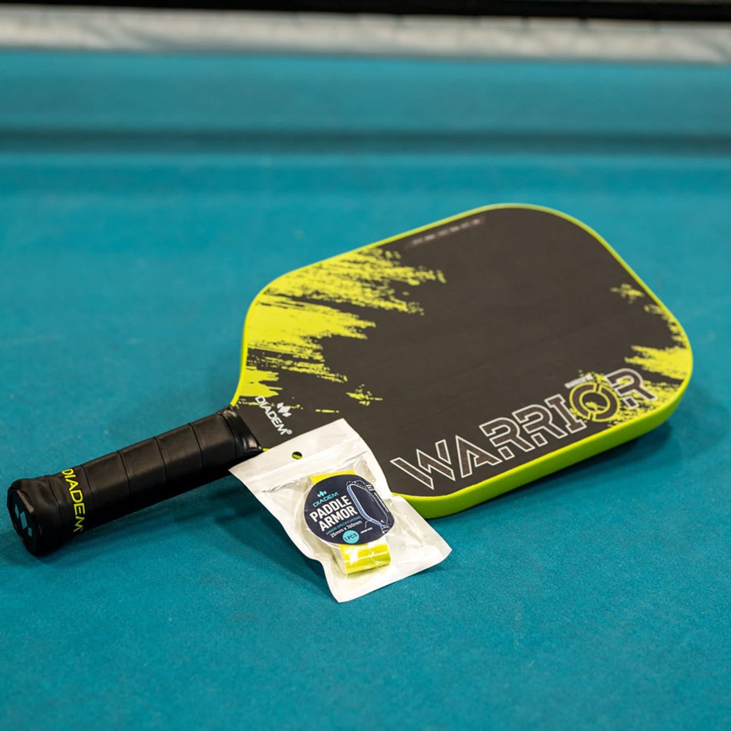 Diadem Warrior V2 Pickleball Paddle – Liquid Carbon Fiber Edgeless Design, Etched Face for Lasting Spin, 19MM Thick, 3 Layer Construction