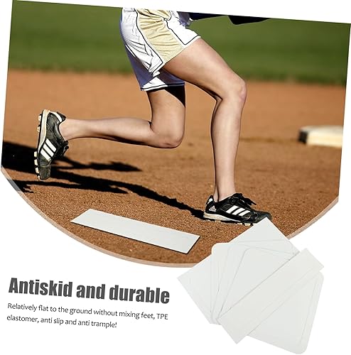 Miniatura 7 de BESPORTBLE 5 piezas de base de goma de béisbol de béisbol, placas de goma de béisbol, accesorios de béisbol, base de jarra, placa de base de jarra,