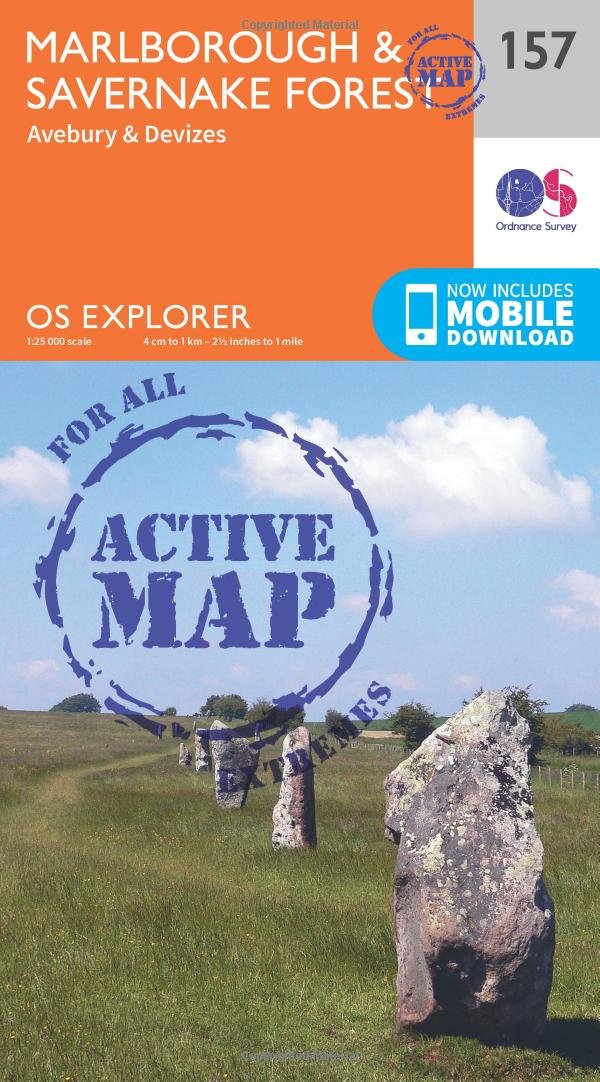 Marlborough & Savernake Forest Map | Weatherproof | Avebury & Devizes | Ordnance Survey | OS Explorer Active Map 157 | England | Walks | Hiking | Maps | Adventure