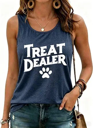 Treat Dealer Dog Lover Mom Tank Top for Women