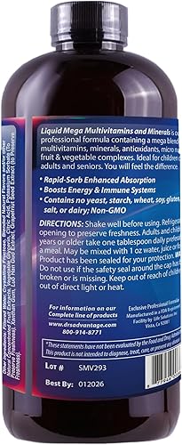 Miniatura 5 de Líquido Mega de suplementos multivitamínicos & Minerales 16oz. Salud y belleza