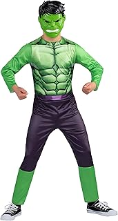 MARVEL Boys Hulk Costume, Incredible Hulk Child Bruce Banner Kids Halloween Costume - Officially Licensed