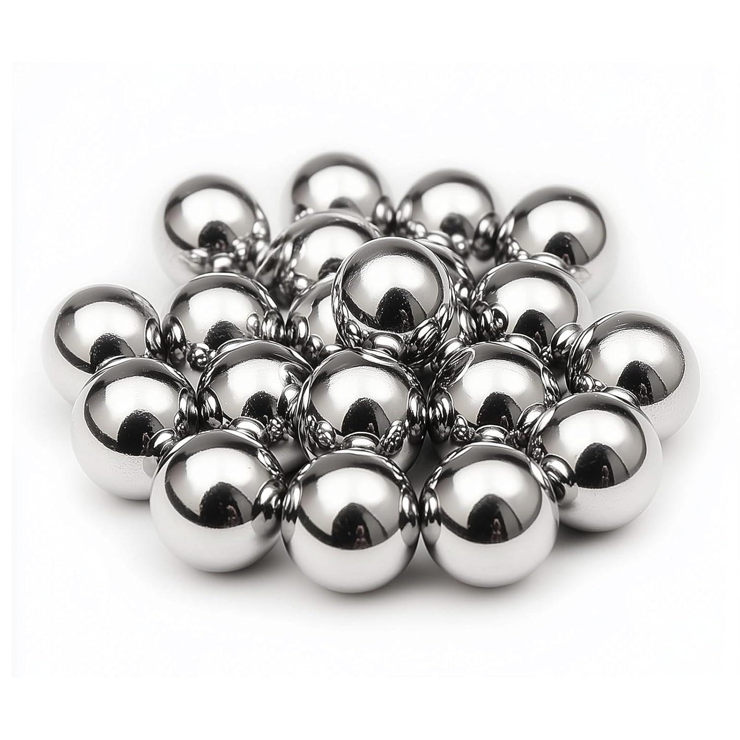 25 Pack 15mm Bearing Balls 304 Stainless Steel G100 Precision Balls，15mm/apr.0.59" Precision Bearing Balls