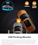 Pruveeo D30H Dash Cam avec vision nocturne infrarouge et WiFi, Double 1080P Avant et à l'intérieur, caméra Dash pour les voitures camion Taxi