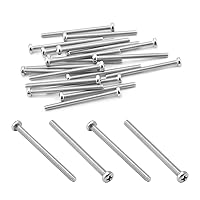 Vista 31 de MroMax 30 tornillos de máquina Phillips de cabeza plana M2 x 0.197 in, acero inoxidable 304 18-8, rosca completa, tornillos de cabeza cruzada gris