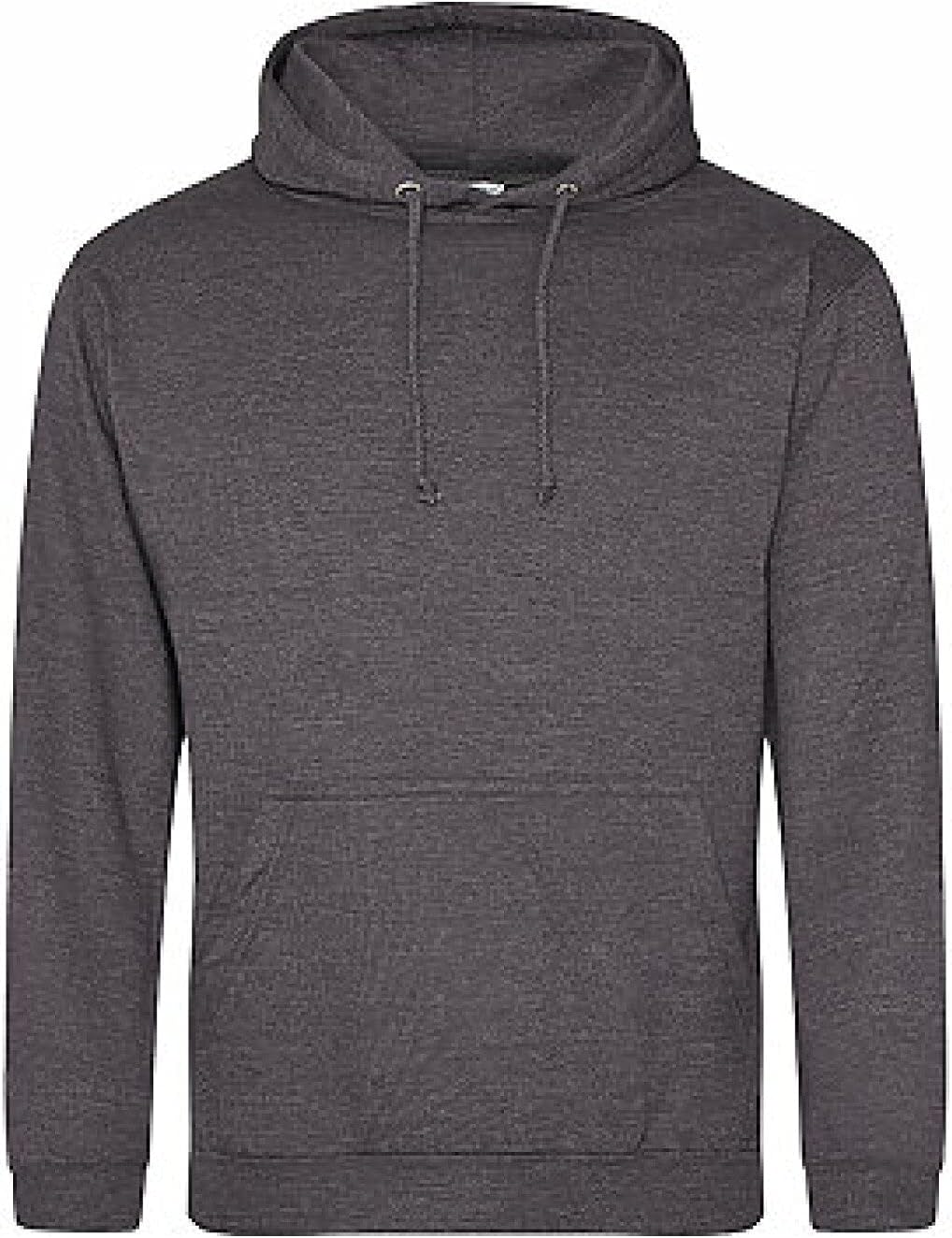 Just Hoods By AWDis Men's 80/20 Midweight College Hooded Sweatshirt 3XL CHARCOAL