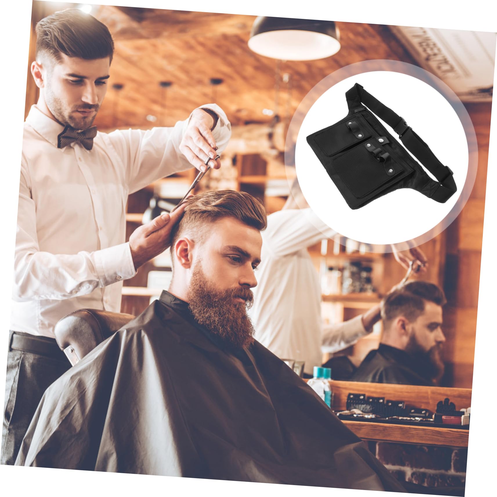 HAPINARY Hairdresser Scissor Fanny Pack Stylist Barber Tool Bag Compact Pouch for Barber Shears Hair Cutting Essentials Random Style