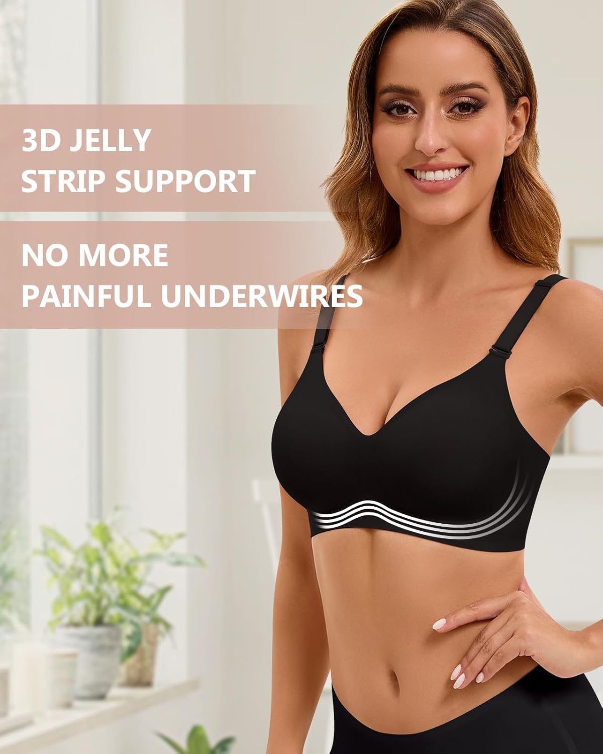 WOWENY Wireless Bras for Women No Underwire Push Up Bra Comfort Seamless Full Coverage Bralettes with Support Everyday Bra - Image 4