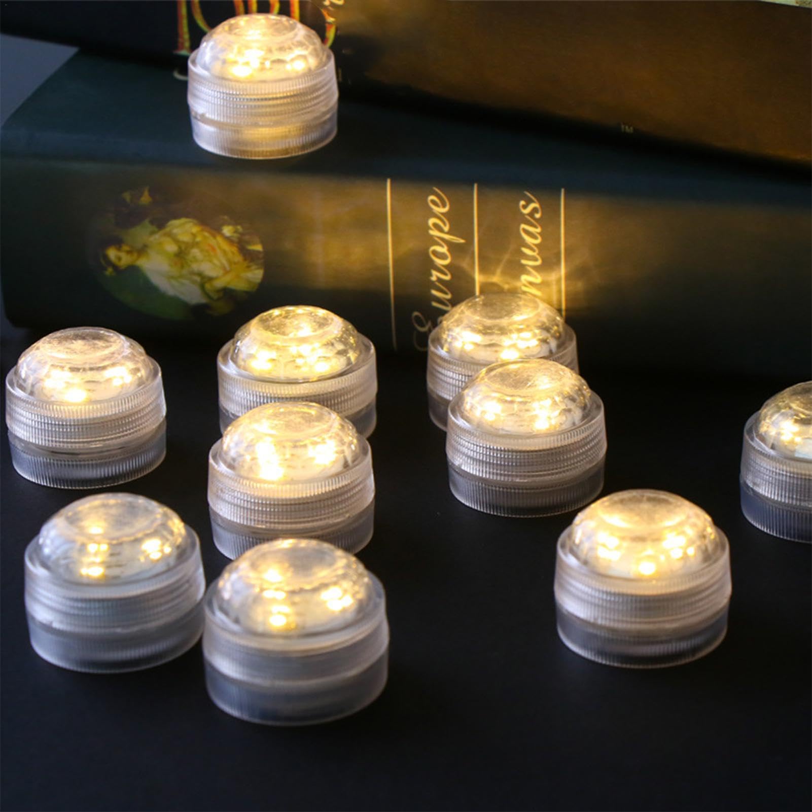 Lumière LED Submersible – Petite Lampe Pour Aquarium, Vase, Piscine, 13 Couleurs, Télécommande Infrarouge