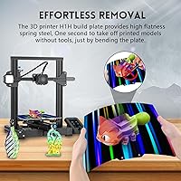 Vista 6 de H1H Placa de Construcción 235x235mm, Haz de Luz Doble Cara+Muelle de Acero Flexible Fantasma para Creality Ender 3/Ender 3 Pro/Ender 3 V2/Ender 3 V2