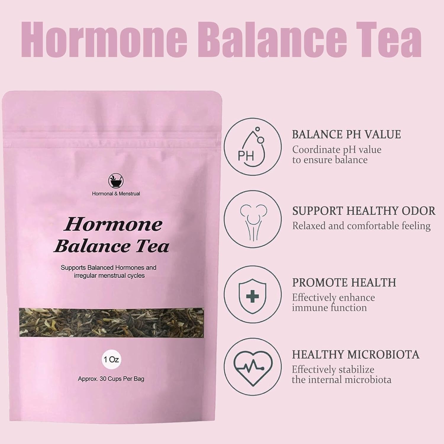 Hormone Balance Tea, Hormone Balance for Women, Organic Healthy Cycle Herbal Tea, Loose Leaves, 1 Count