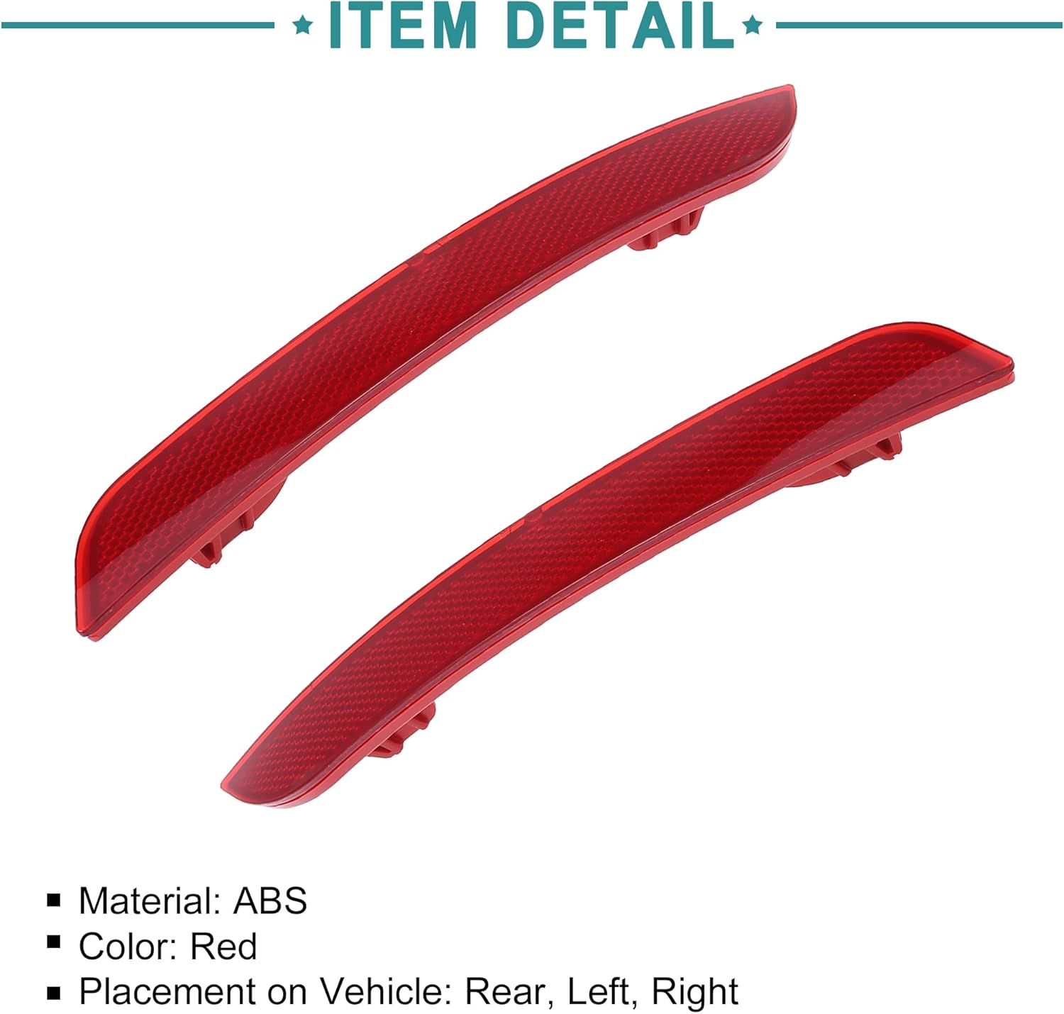 ACROPIX Bumper Reflector Left Right Driver Passenger Side Rear Bumper Reflector Strip Cover Fit for BMW 320i - Pack of 2 Red