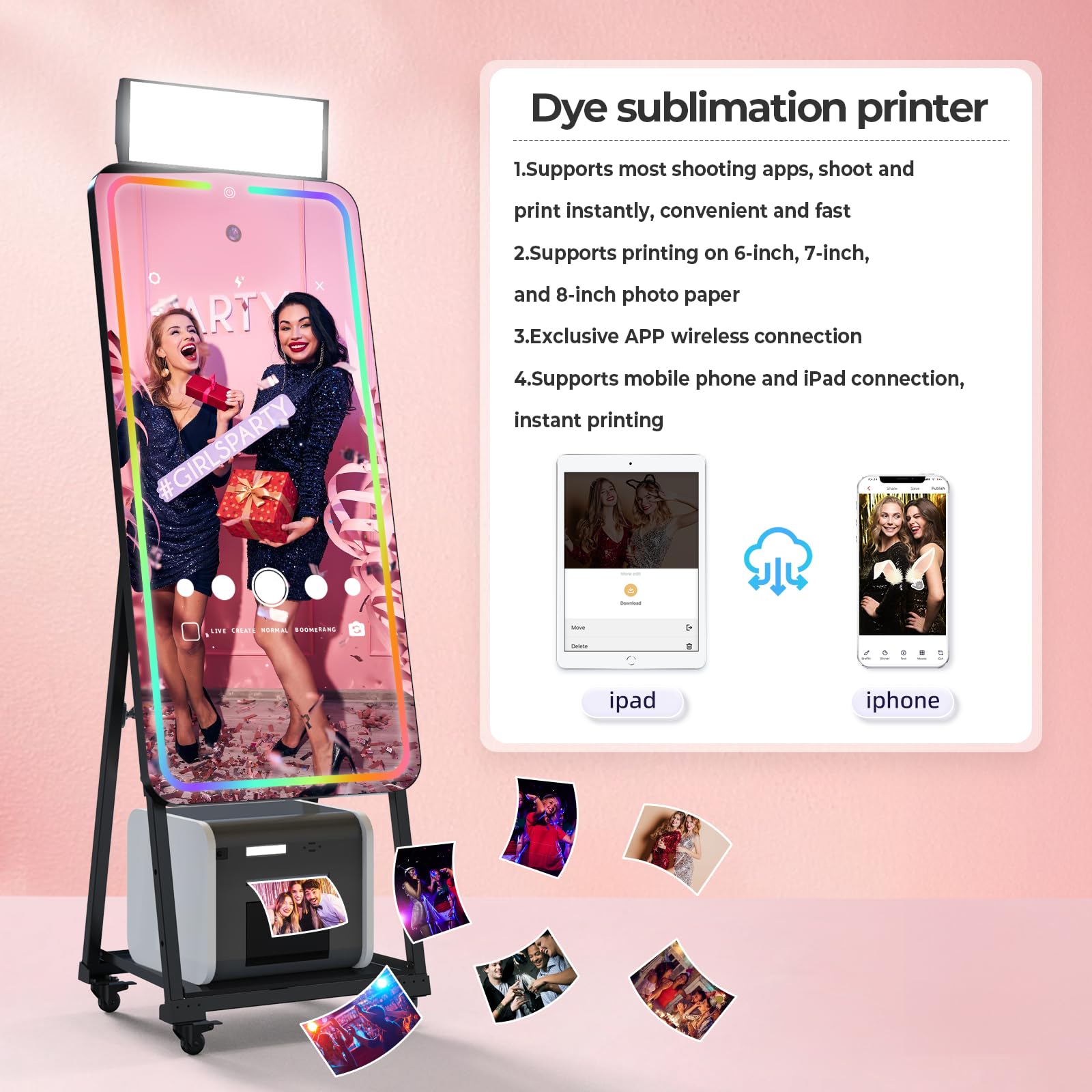 Photo Booth Canon Connect Iphone Portable Mirror Photo Cabin For