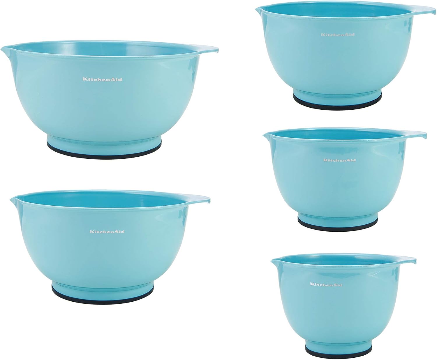 KitchenAid Mixing Bowls, Set of 5, Aqua Sky