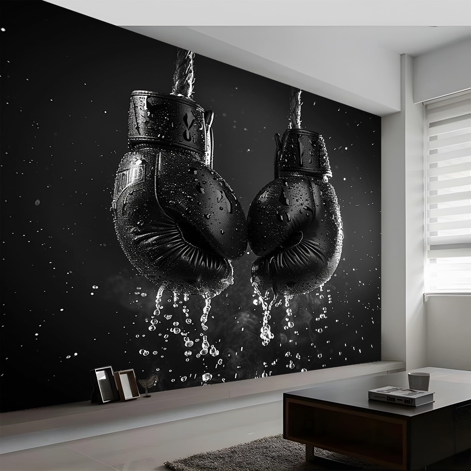 Générique Papier peint intissé Photo Mural Gants De Boxe Moderne Toison Salon Chambre à Coucherr Salle La Chambre des enfants- Muraux Tapisserie Photo - Esthétique Sportive 250 x 175 cm