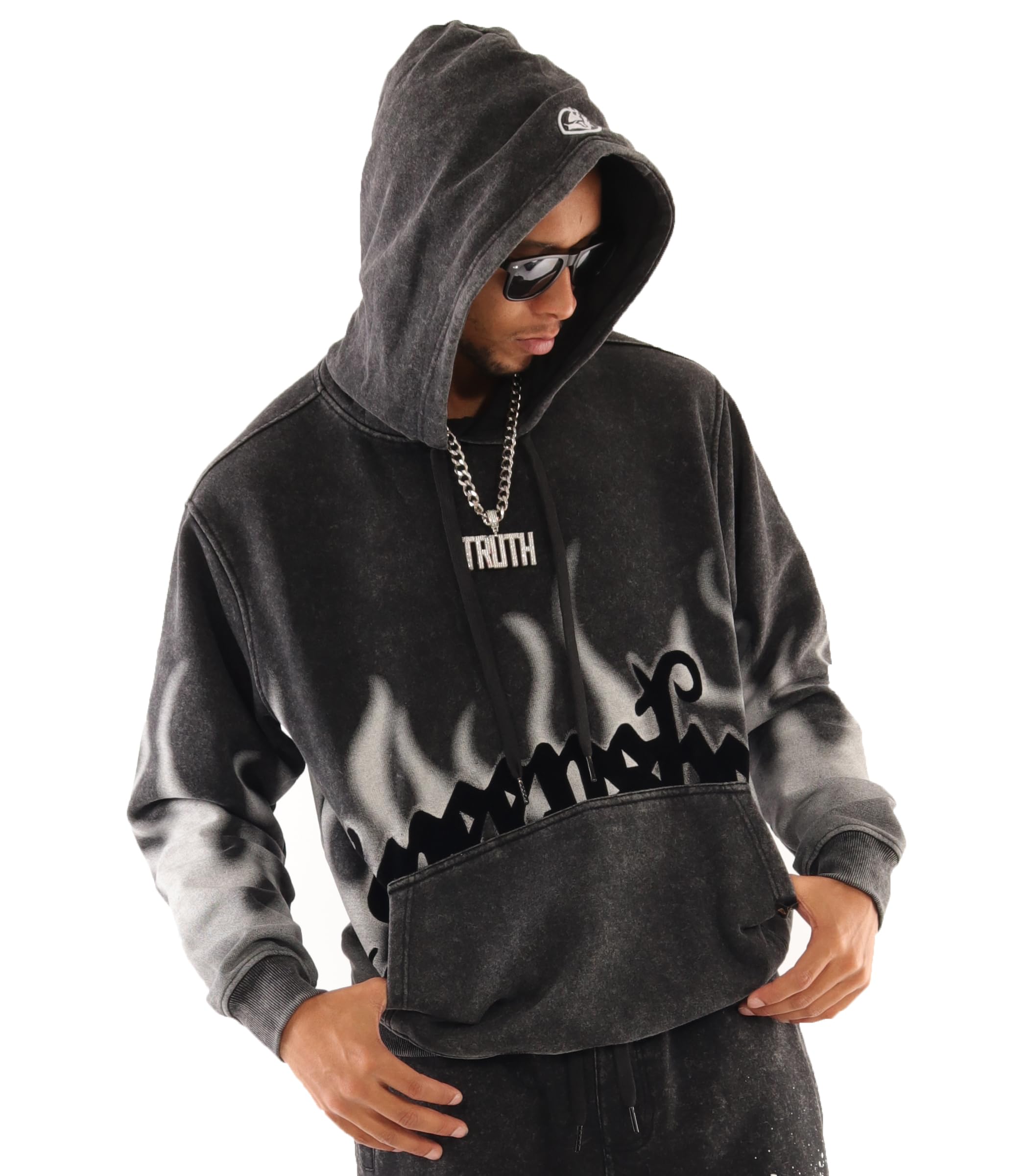 FLEECE HOODIE 5202 Mens Urban Streetwear NYC Graffiti Oversize Fit Fleece Sweatshirt Hoodie