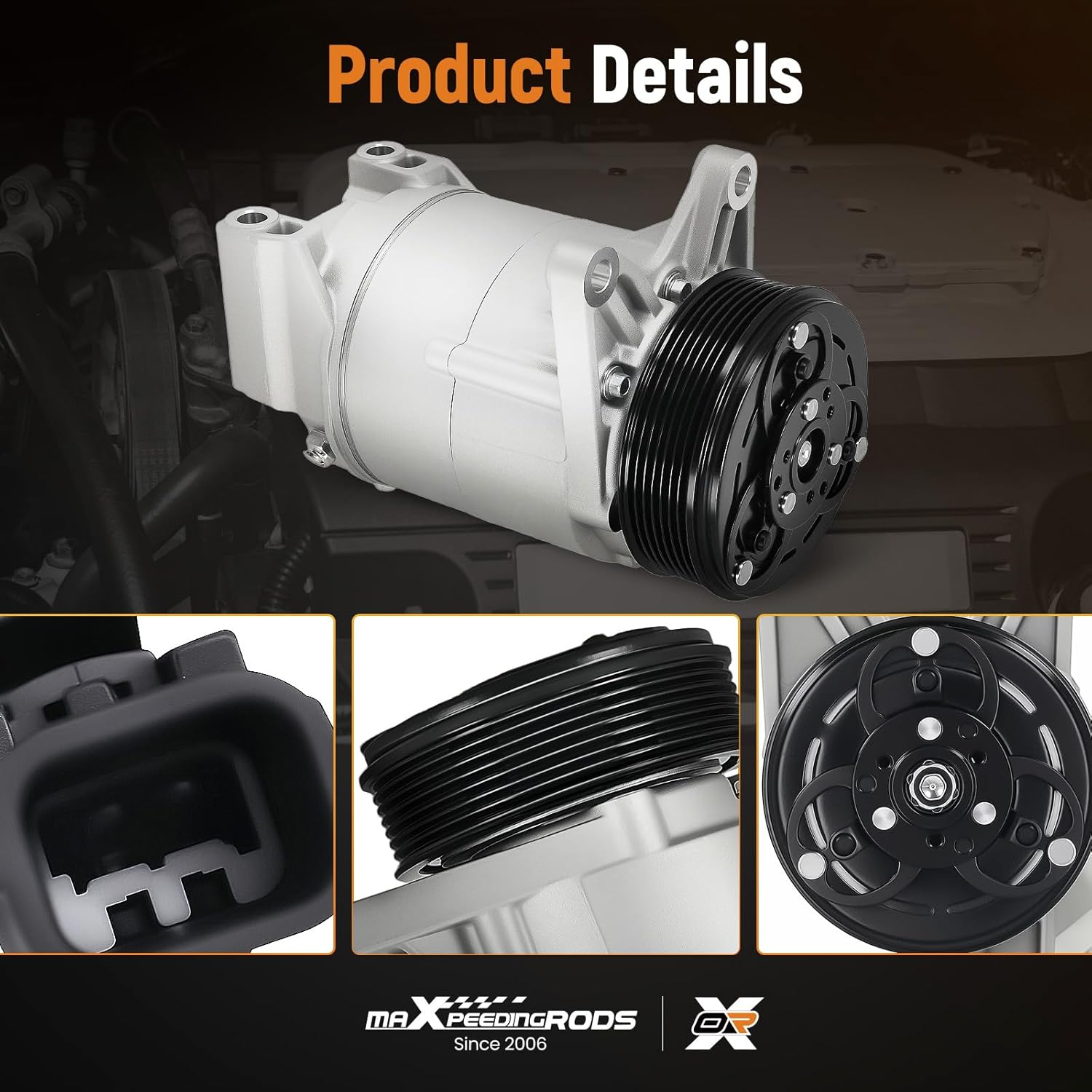 maXpeedingrods A/C AC Compressor with Clutch for Nissan Maxima & Murano 2009-2014, Pathfinder 2013-2015, Quest 2011-2015 3.5L