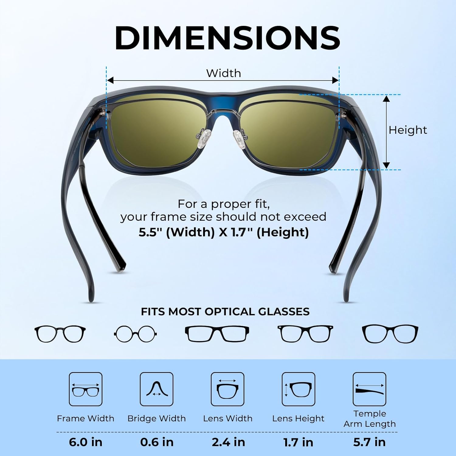 KastKing Chariton Fit-Over Polarized Wrap Around Over Sunglasses for Men and Women, Ideal for Driving Fishing Cycling Running - Image 3