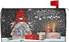 Merry Christmas Gnome Standing Snowfall Mailbox Cover Xmas Gifts Winter Snowflakes Mailbox Covers Magnetic Mail Wraps Post Garden Decorations 21x18 in