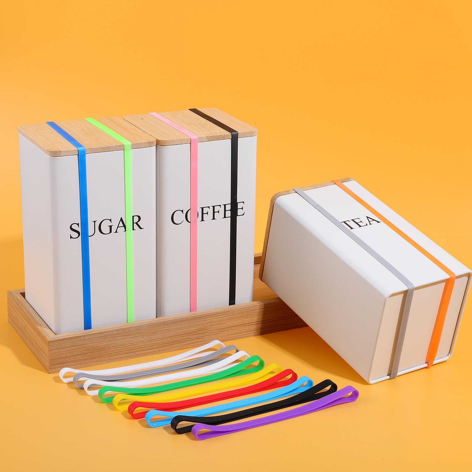 15 bandas de goma de silicona coloridas, bandas elásticas de 5.5 pulgadas para cuaderno, oficina, equipo al aire libre, regalos, embalaje, trampas de cangrejo, arte, ejercicio de cocina