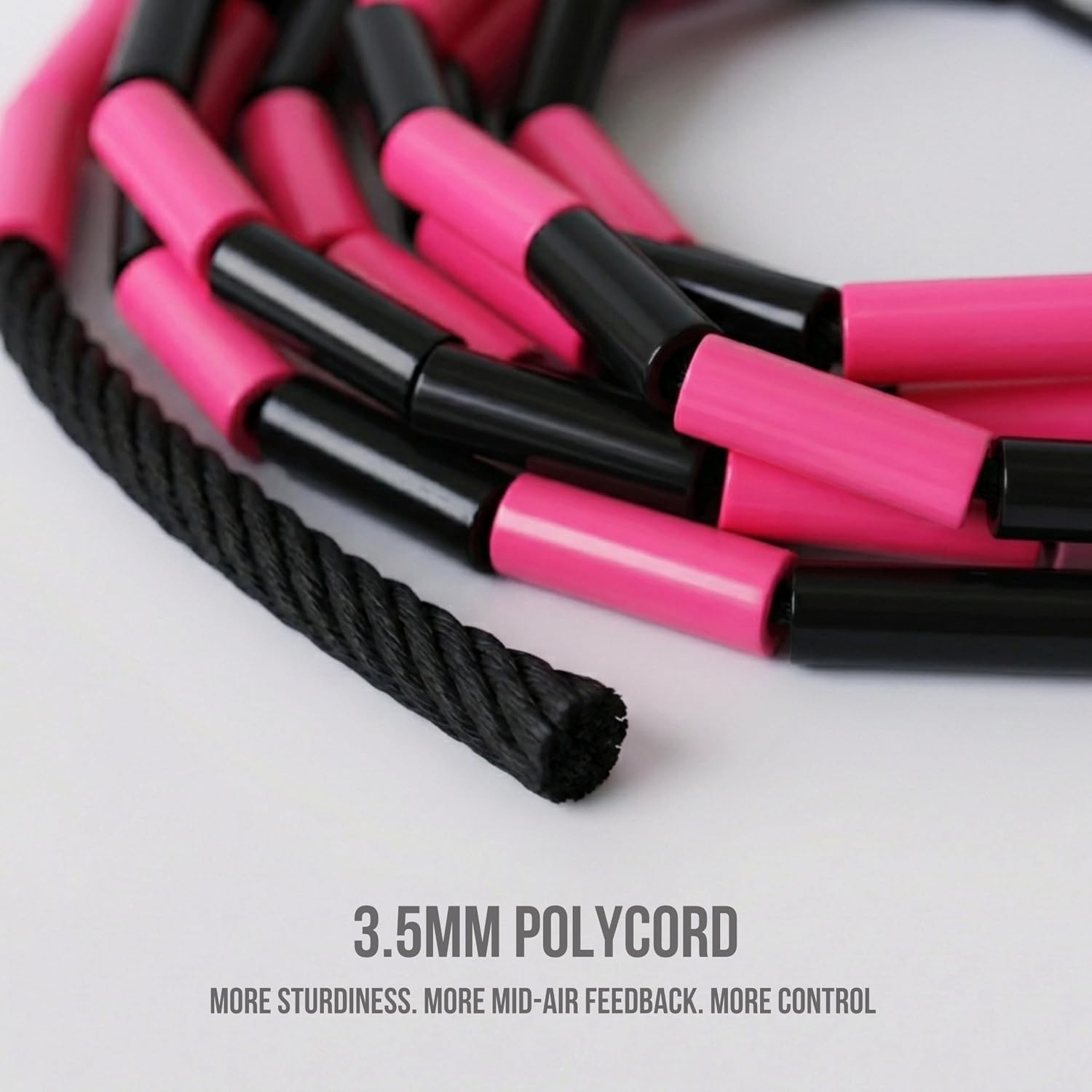 Elevate Rope Professional Beaded Jump Rope - 3m Adjustable, Quality Beads & Poly Cord - For Freestyle, Cardio & Tricks