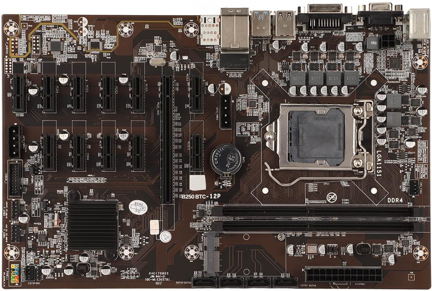 Amazon.com: B250 BTC 12P Mining Mainboard, Gaming Motherboard Supports ...