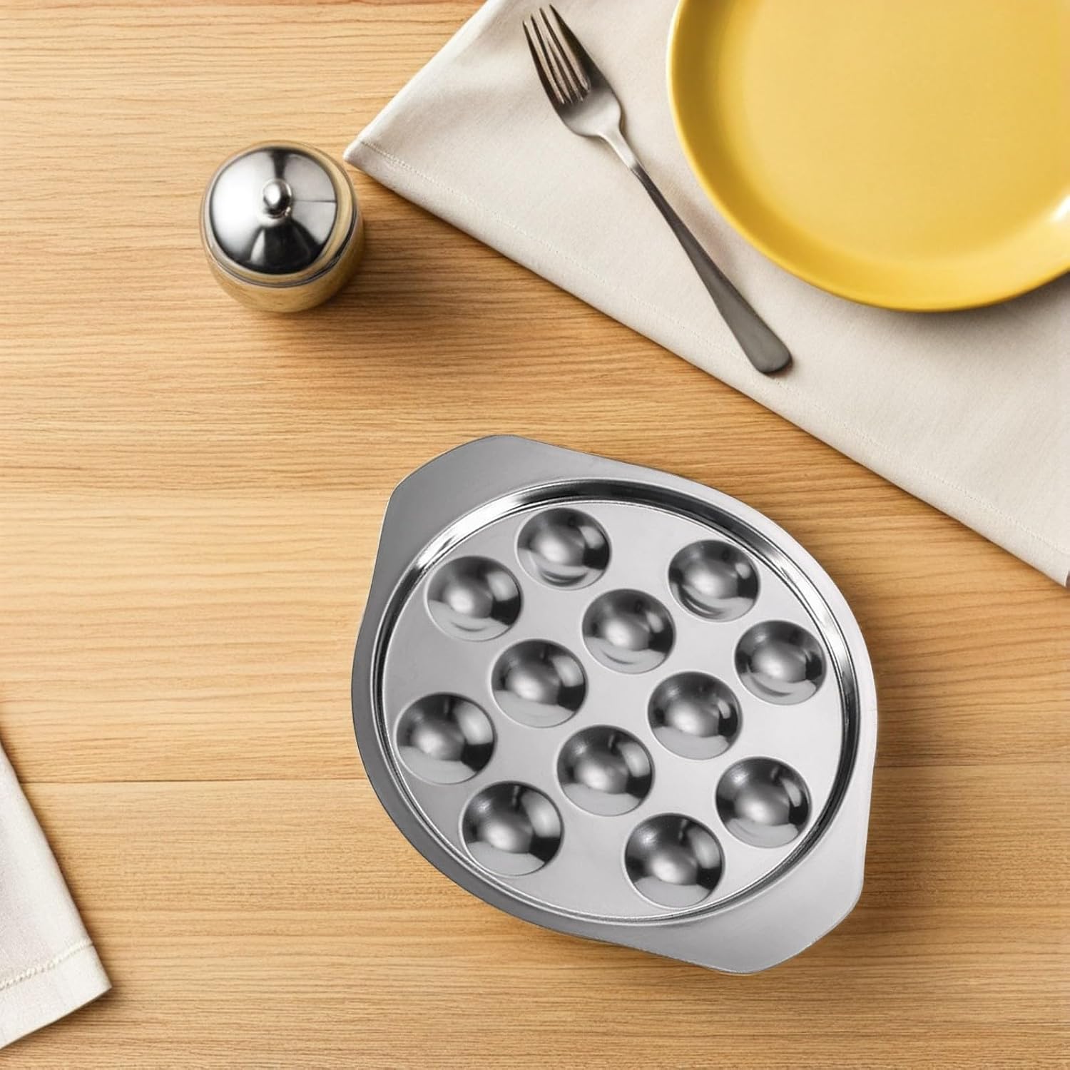 GALPADA Snail Dish Plate Stainless Steel