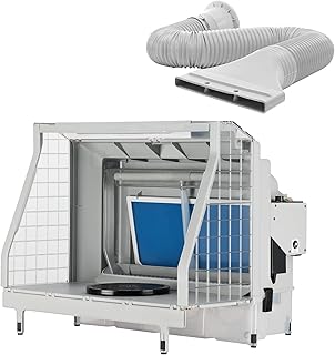 XPOtool Airbrush Absauganlage mit Wasserwand 11m³/min, Wasserfall Wasserschild mit LED und Lüfter zur Farbnebel Absaugung, hochwertige Lackierkabine für Airbrush-Arbeiten