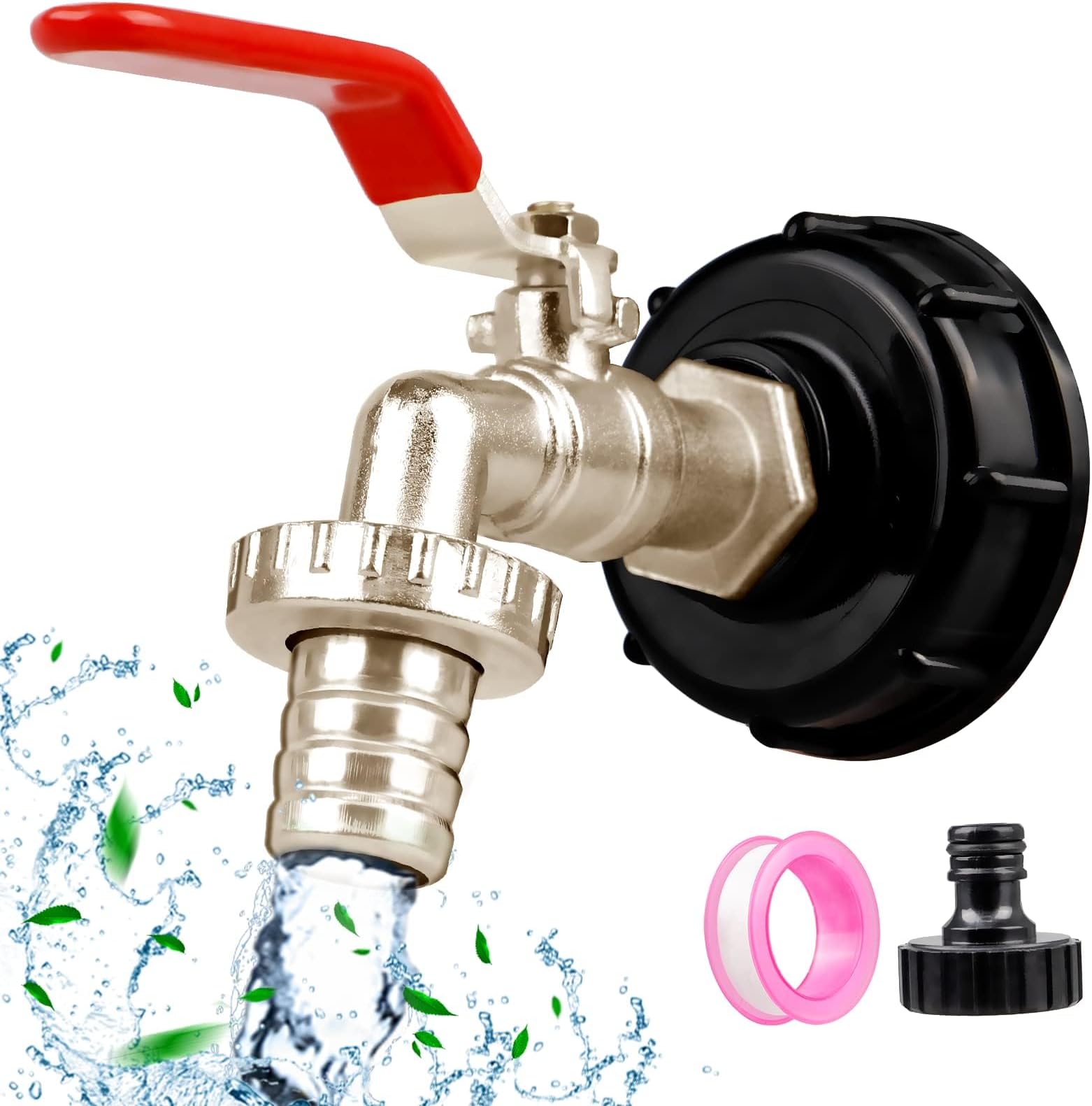 Robinet Cuve 1000l Plastique Adaptateur De Robinet De Réservoir IBC, 1-2 Alliage Tétine Plastique, Adaptateur De Couplage D Cuve 1000 Litres