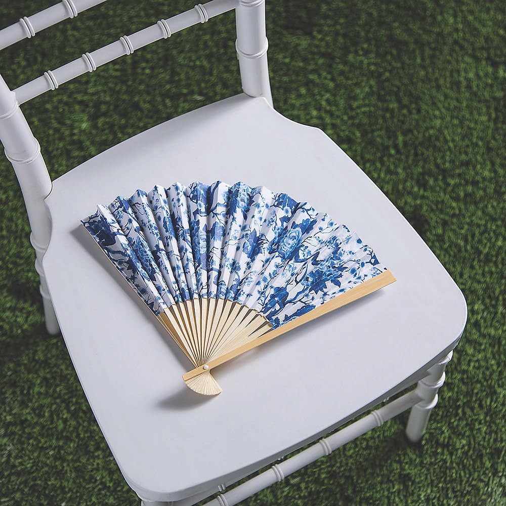 Chinoiserie Print Folding Fan - Party Supplies - 12 Pieces image 3