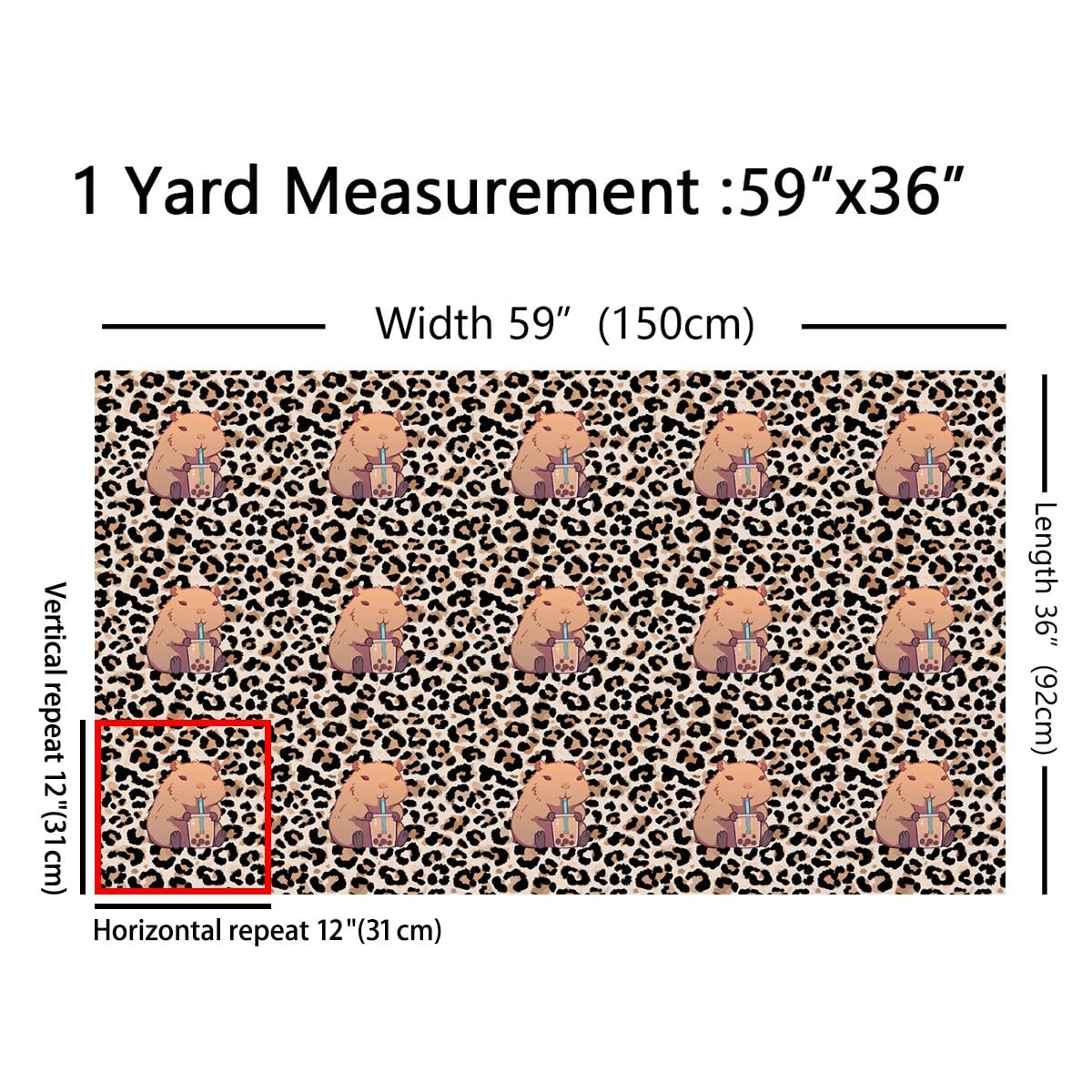 Homewish The Yard - Tela capibara retro para niños, 15 pies