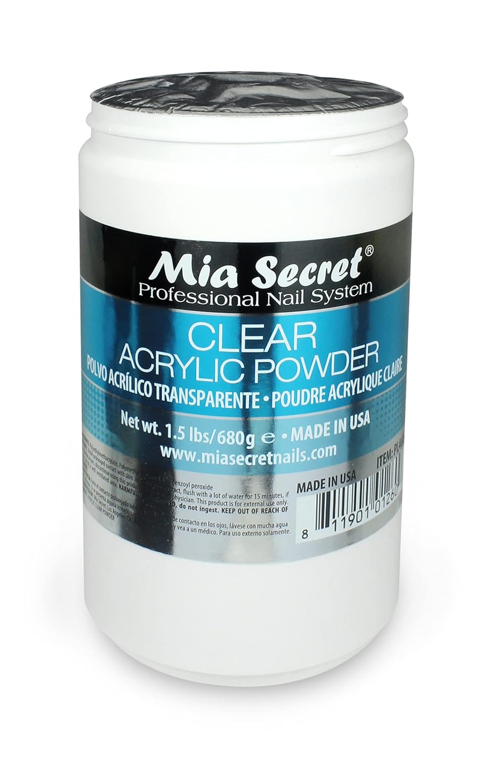 Mia Secret Acrylic Nail Powder, Clear, 24 Ounce : Beauty & Personal Care