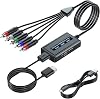 HDMI to Component Converter with Scaler Function, 1080P HDMI to YPbPr Converter Supports 1080i HD Input
