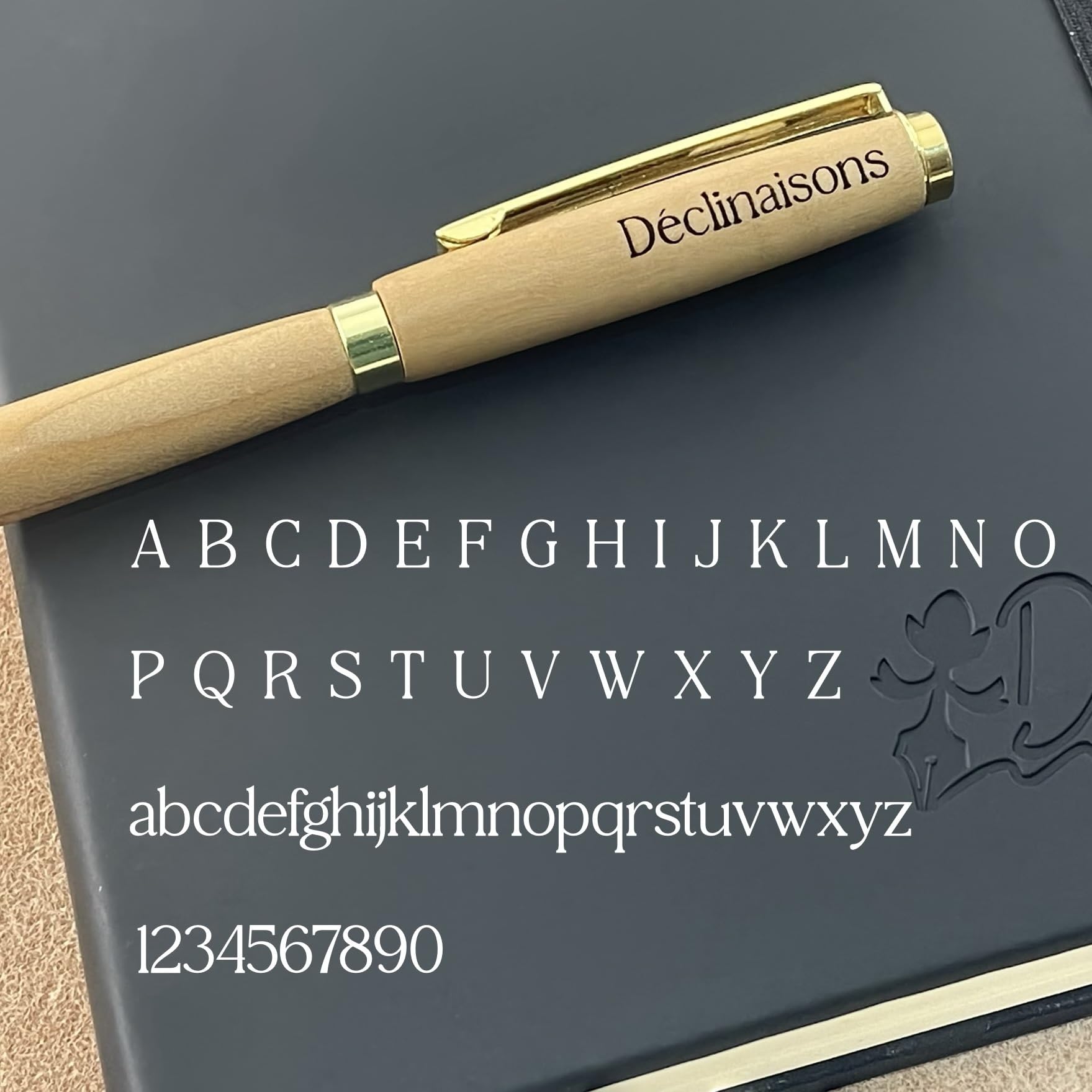 Parure 2 Stylos Bois Olivier d’Italie Fabriqué à la Main en France Cadeau Stylo Personnalisé Gravure Boite Métal