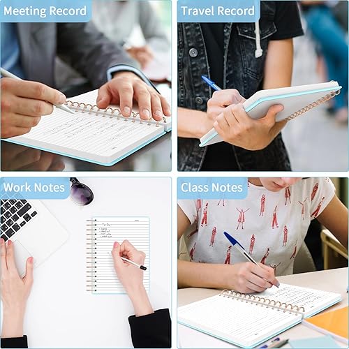 Vista 84 de Forvencer Cuaderno rayado en espiral con 300 páginas numeradas, diarios gruesos A5 para escribir con papel de 3.53 oz/m², cuadernos de tapa dura